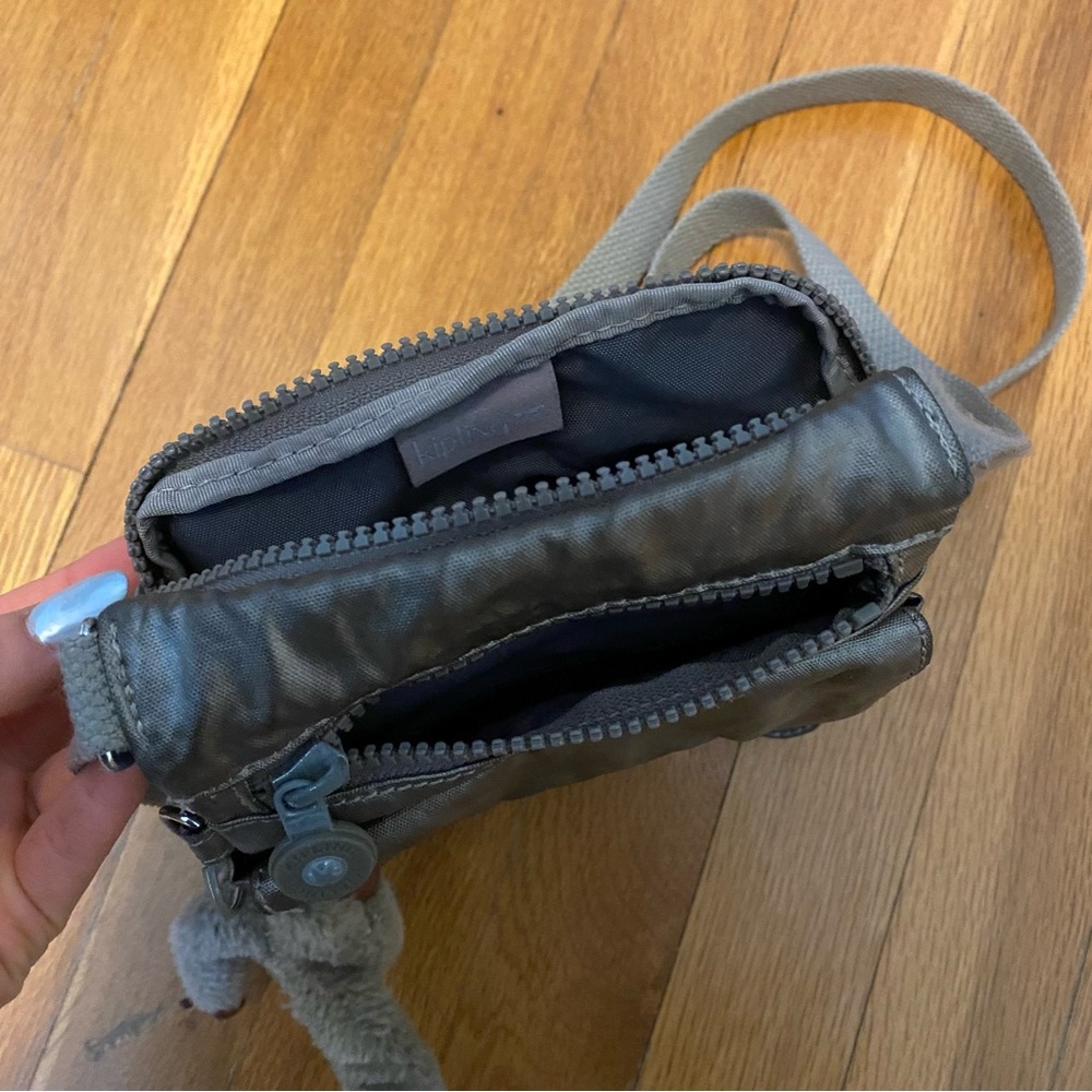Kipling Usa Metallic Pewter El Dorado Crossbody Bag Gem